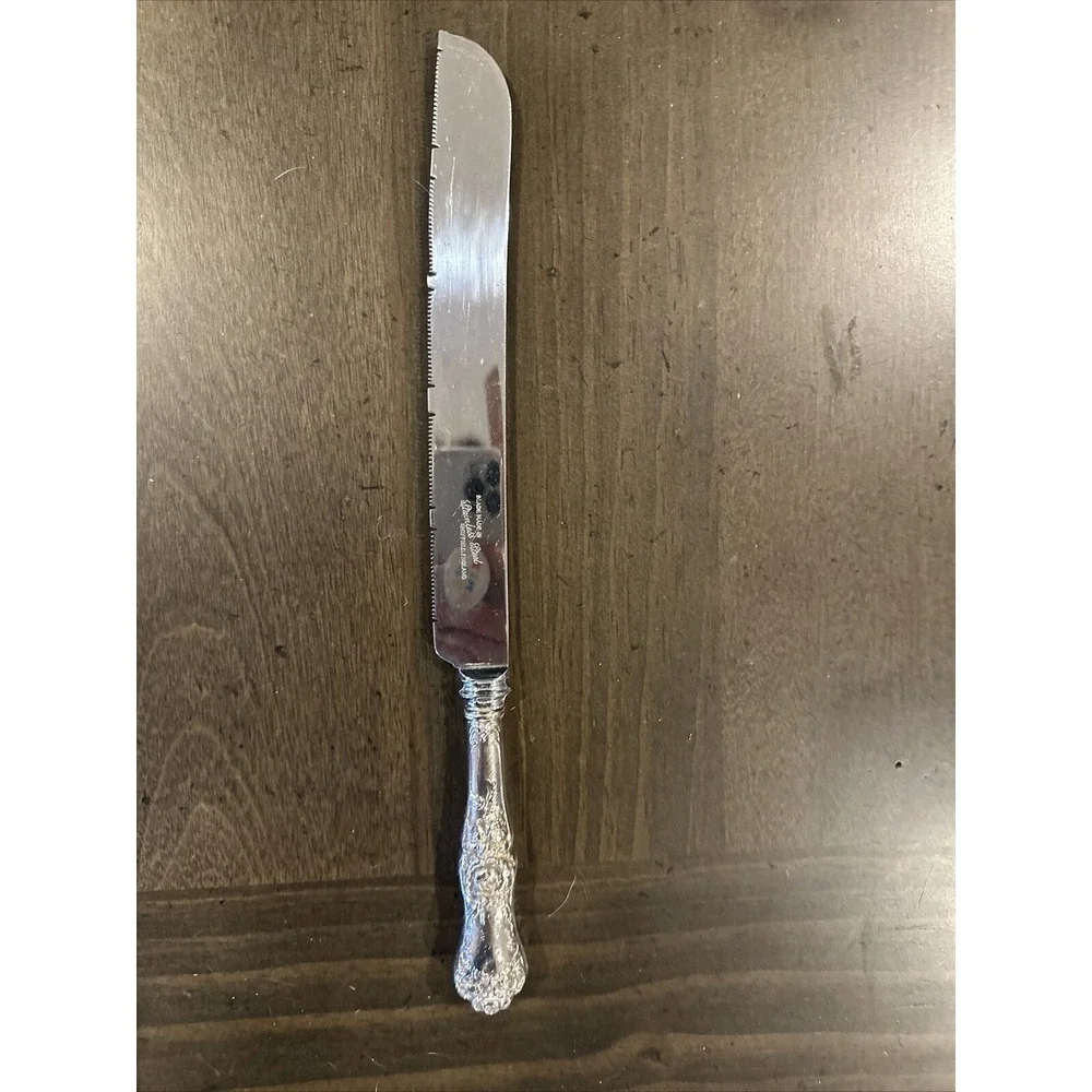 Blade Sterling Silver Made in England Stainless Steel‎ Serrated Bread Knife